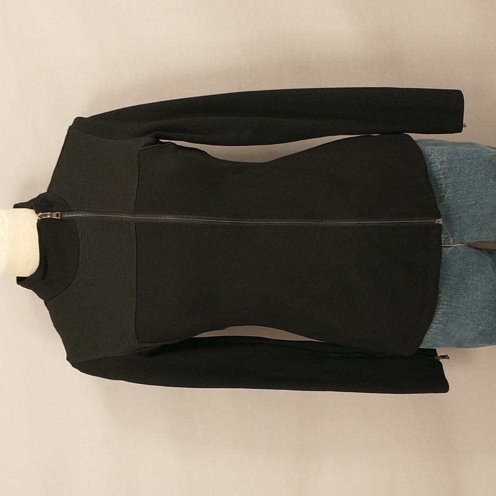 Quality Black Jacket Athletic Wear by The Base Tailored Flattering Fit w Pockets